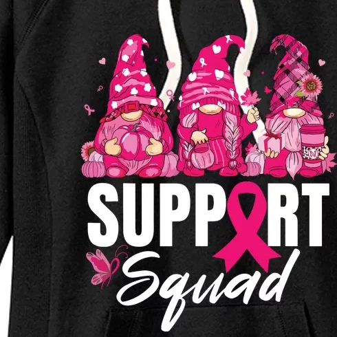 Breast Cancer Awareness Shirts For Gnomes Support Squad Women's Fleece Hoodie