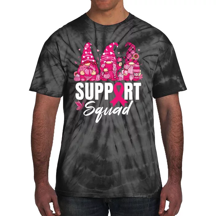 Breast Cancer Awareness Shirts For Gnomes Support Squad Tie-Dye T-Shirt