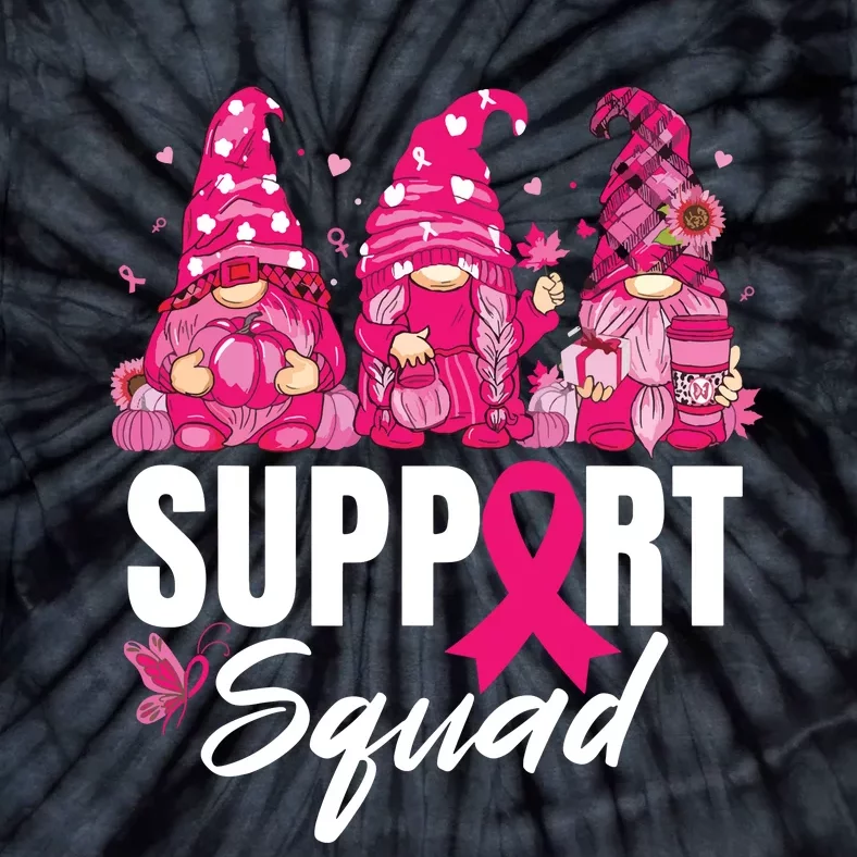 Breast Cancer Awareness Shirts For Gnomes Support Squad Tie-Dye T-Shirt