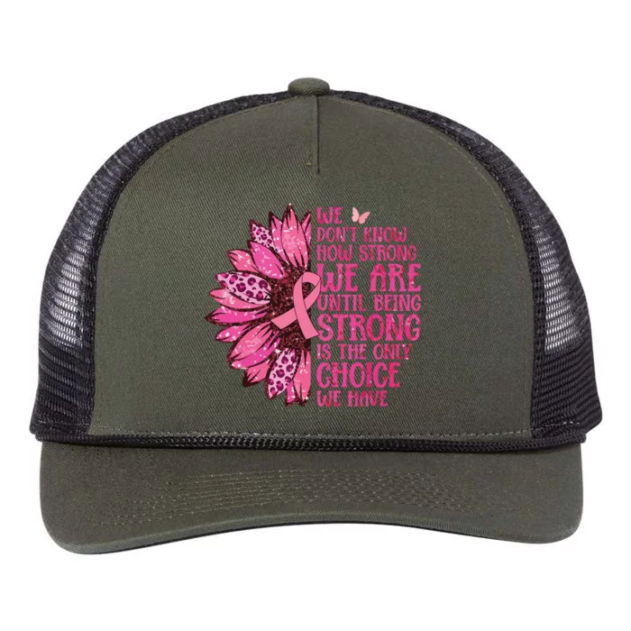 Breast Cancer Awareness Survivor In October We Wear Pink Retro Rope Trucker Hat Cap