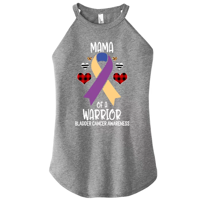 Bladder Cancer Awareness Mama Of A Warrior Mom Gift Women’s Perfect Tri Rocker Tank