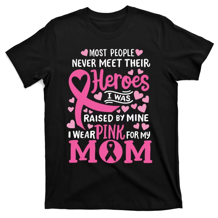 Breast Cancer Awareness Wear Pink For My Mom Support Kids T-Shirt