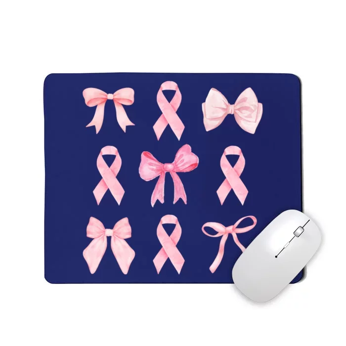 Breast Cancer Awareness Bow Ribbon Mousepad