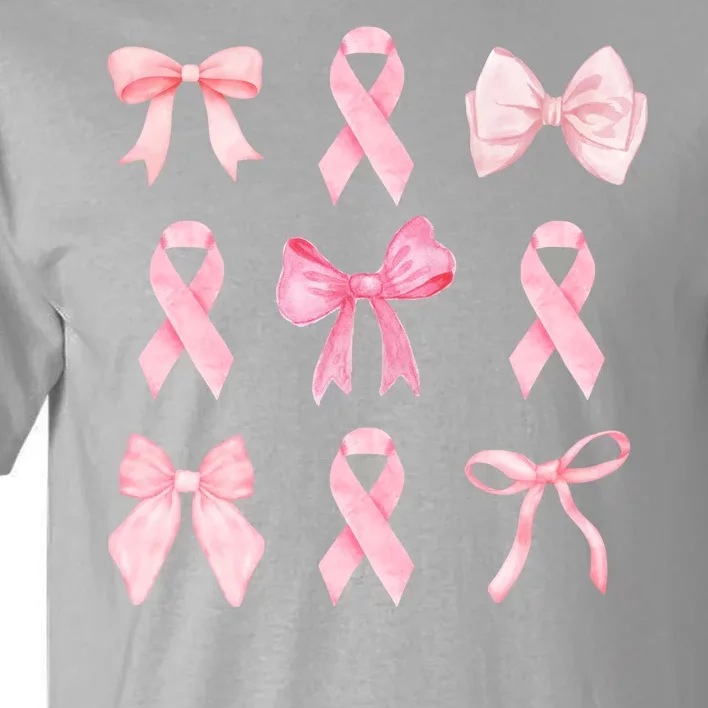 Breast Cancer Awareness Bow Ribbon Tall T-Shirt