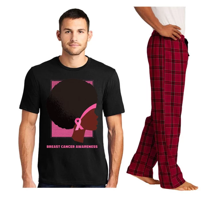 Breast Cancer Awareness Black Pink Support Squad Pajama Set