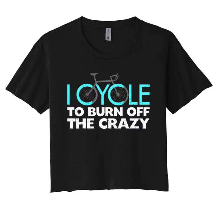 Best Cycling Art For Men Women Indoor Bicycle Race Bicycling Women's Crop Top Tee