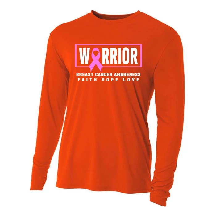 Breast Cancer Awareness Gift Breast Cancer Warrior Gift Cooling Performance Long Sleeve Crew