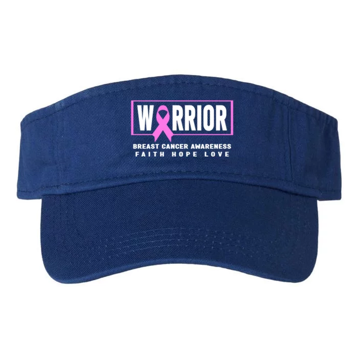 Breast Cancer Awareness Gift Breast Cancer Warrior Gift Valucap Bio-Washed Visor