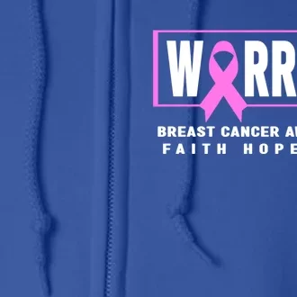 Breast Cancer Awareness Gift Breast Cancer Warrior Gift Full Zip Hoodie