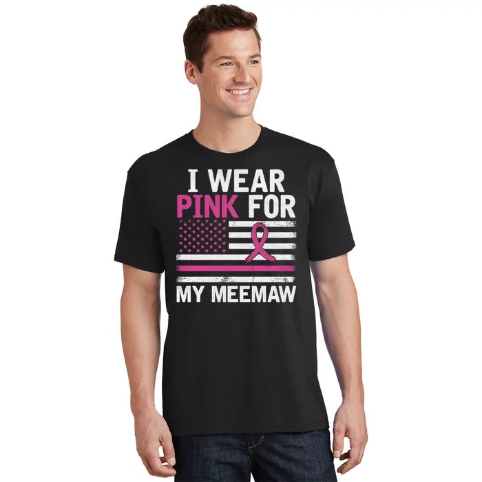 Breast Cancer Awareness Month Cute I Wear Pink For My Meemaw T-Shirt