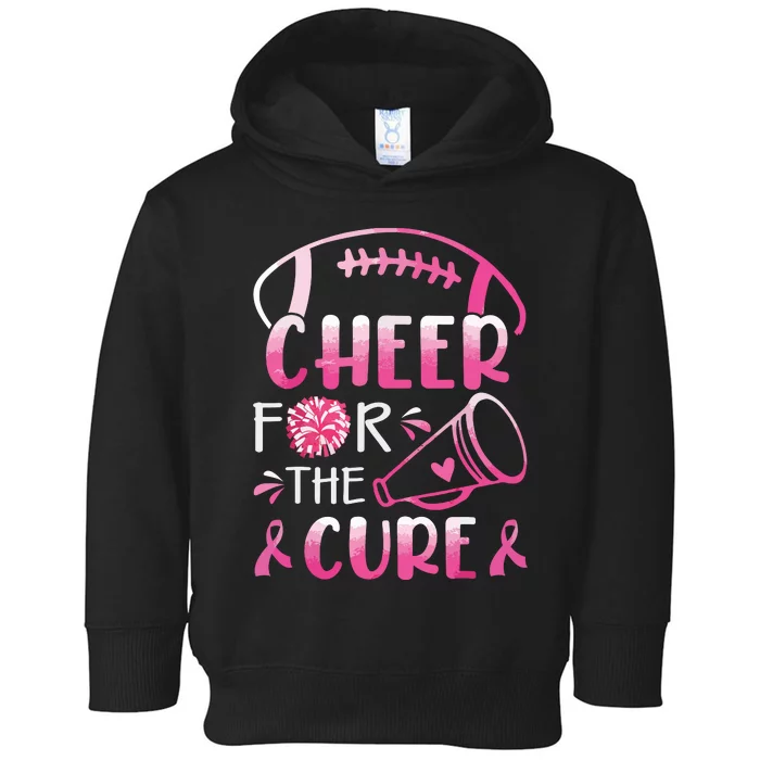 Breast Cancer Awareness Cheer For The Cure Toddler Hoodie