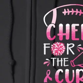 Breast Cancer Awareness Cheer For The Cure Full Zip Hoodie