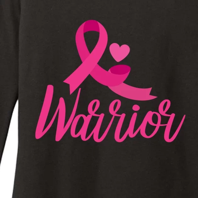 Breast Cancer Awareness Gift Breast Cancer Warrior Gift Womens CVC Long Sleeve Shirt