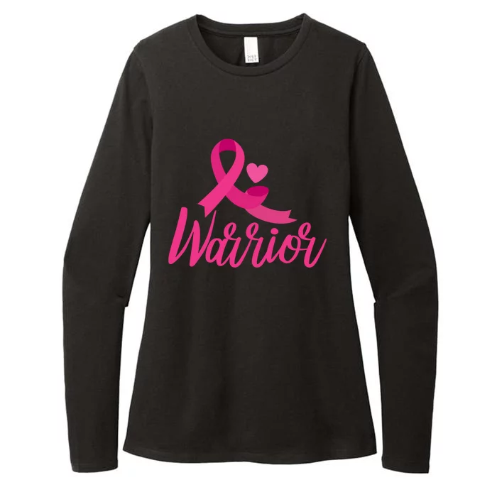 Breast Cancer Awareness Gift Breast Cancer Warrior Gift Womens CVC Long Sleeve Shirt