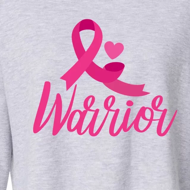 Breast Cancer Awareness Gift Breast Cancer Warrior Gift Cropped Pullover Crew