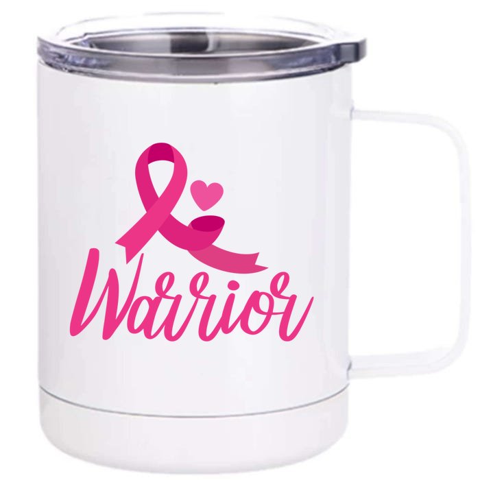 Breast Cancer Awareness Gift Breast Cancer Warrior Gift Front & Back 12oz Stainless Steel Tumbler Cup