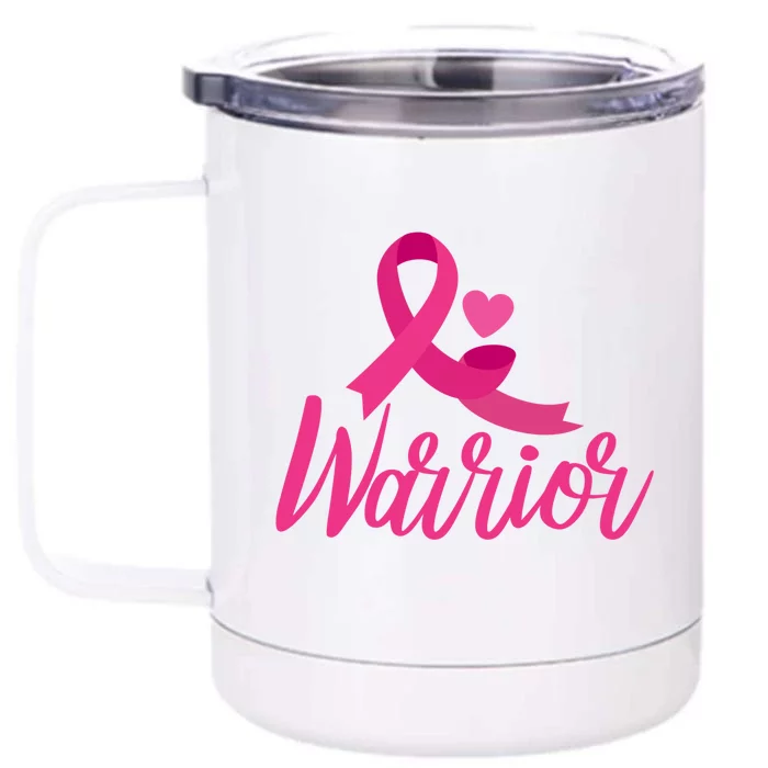 Breast Cancer Awareness Gift Breast Cancer Warrior Gift Front & Back 12oz Stainless Steel Tumbler Cup