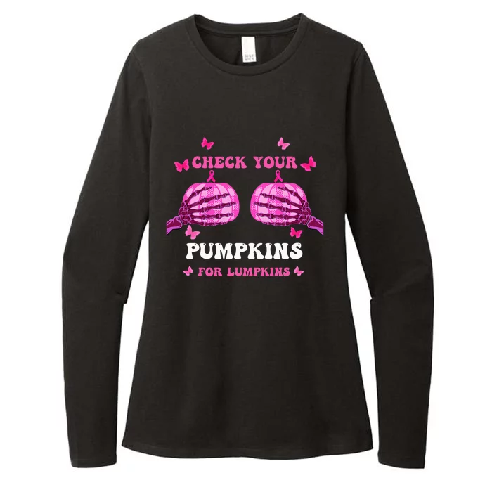 Breast Cancer Awareness Boos Pumpkin Save Your Boo Bees Womens CVC Long Sleeve Shirt