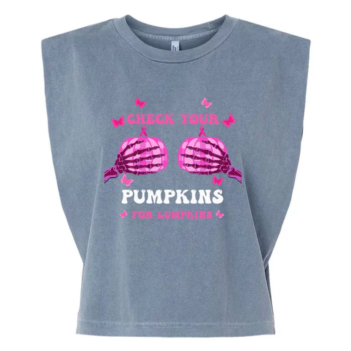 Breast Cancer Awareness Boos Pumpkin Save Your Boo Bees Garment-Dyed Women's Muscle Tee