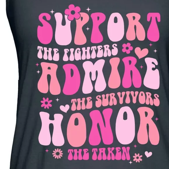 Breast Cancer Awareness Support Admire Honor Ladies Essential Flowy Tank