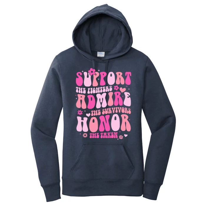 Breast Cancer Awareness Support Admire Honor Women's Pullover Hoodie