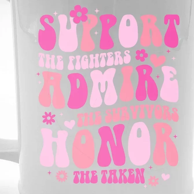 Breast Cancer Awareness Support Admire Honor Front & Back Beer Stein