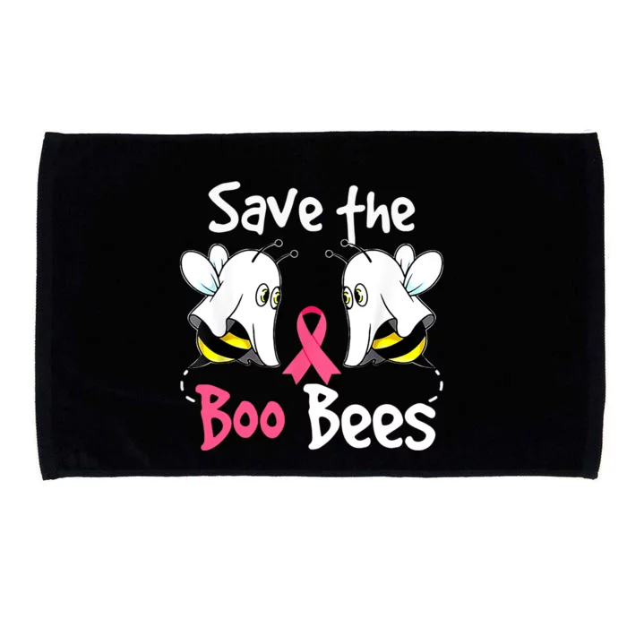 Breast Cancer Awareness Save Boo Bees Funny Halloween Gift Microfiber Hand Towel