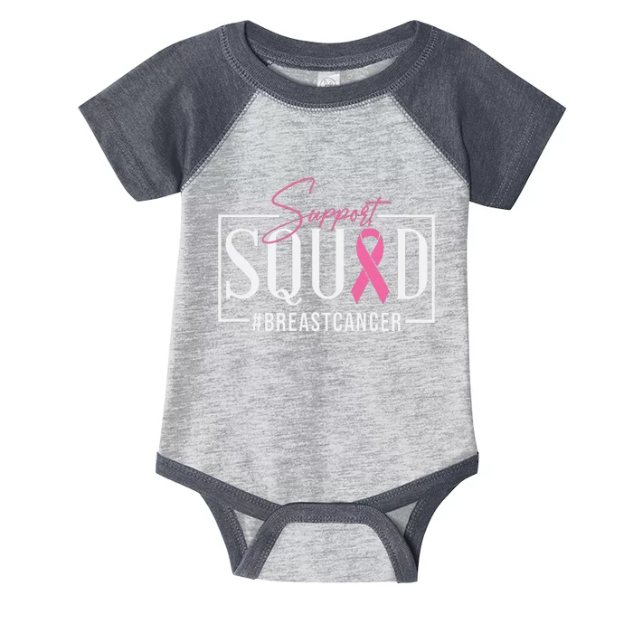 Breast Cancer Awareness Support Squad #Breastcancer Pink Ribbon Cancer Gifts Infant Baby Jersey Bodysuit