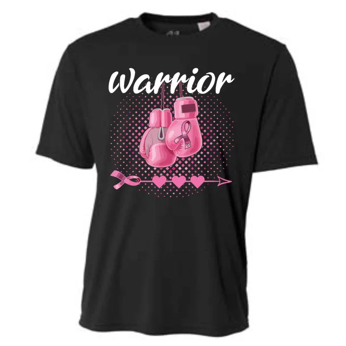 Breast Cancer Awareness Pink Boxing Gloves Warrior Cooling Performance Crew T-Shirt