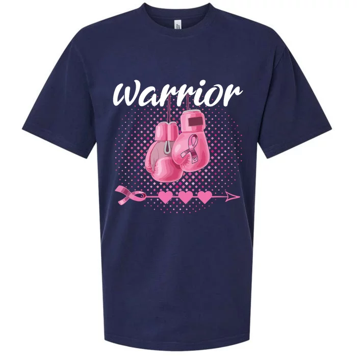 Breast Cancer Awareness Pink Boxing Gloves Warrior Sueded Cloud Jersey T-Shirt