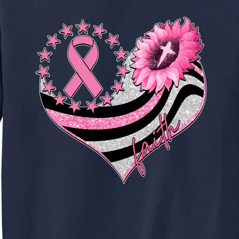 Breast Cancer Awareness Faith Tall Sweatshirt