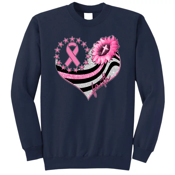 Breast Cancer Awareness Faith Tall Sweatshirt