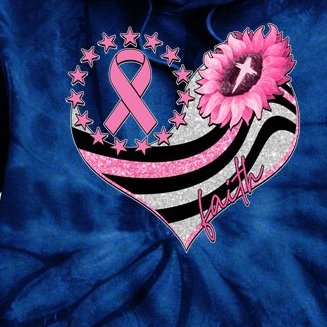 Breast Cancer Awareness Faith Tie Dye Hoodie