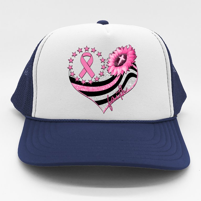 Breast Cancer Awareness Faith Trucker Hat