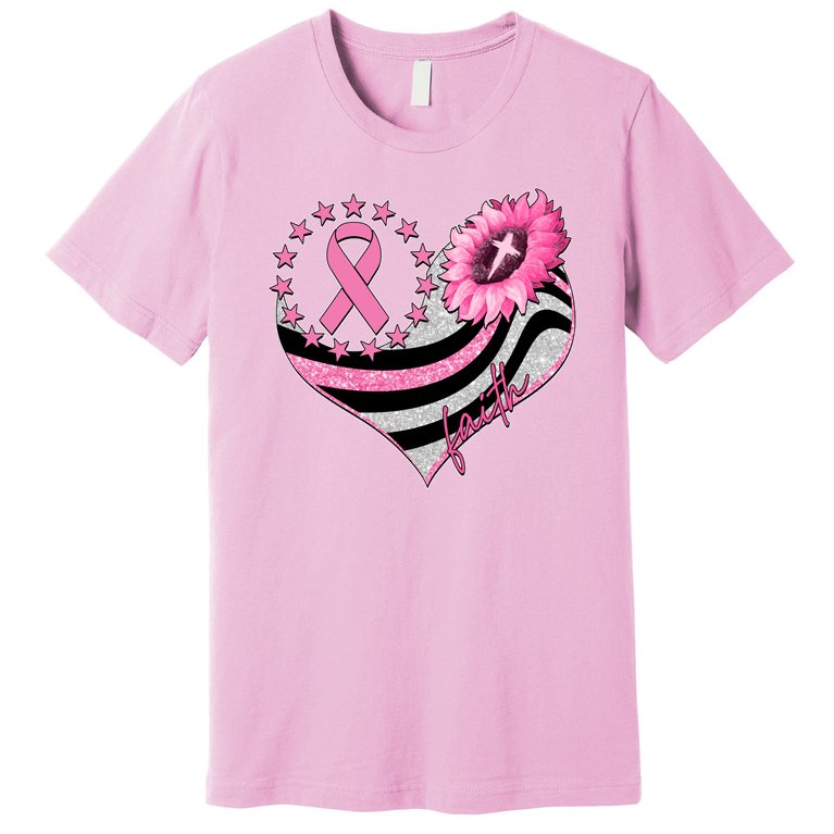 Breast Cancer Awareness Faith Premium T-Shirt