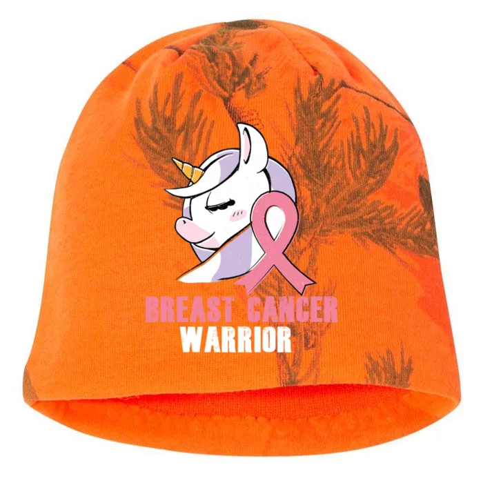 Breast Cancer Awareness Warrior Gift Unicorn Gift Fighter Survivor Cool Gift Kati - Camo Knit Beanie