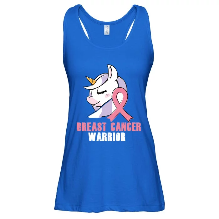 Breast Cancer Awareness Warrior Gift Unicorn Gift Fighter Survivor Cool Gift Ladies Essential Flowy Tank