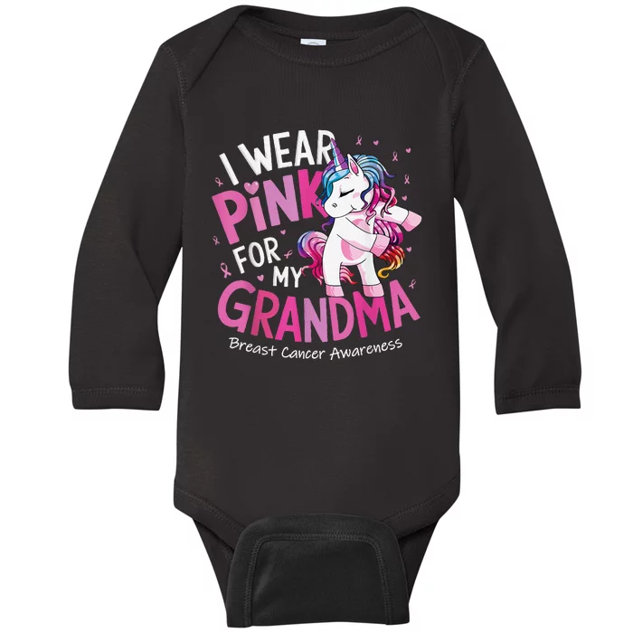 Breast Cancer Awareness Wear Pin.K Grandma Baby Baby Long Sleeve Bodysuit