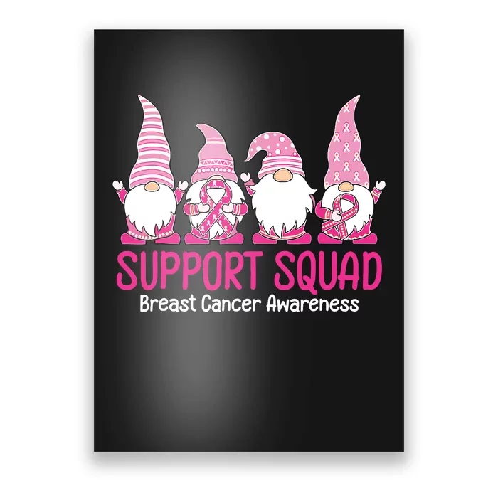 Breast Cancer Awareness Shirts For Gnomes Support Squad Poster