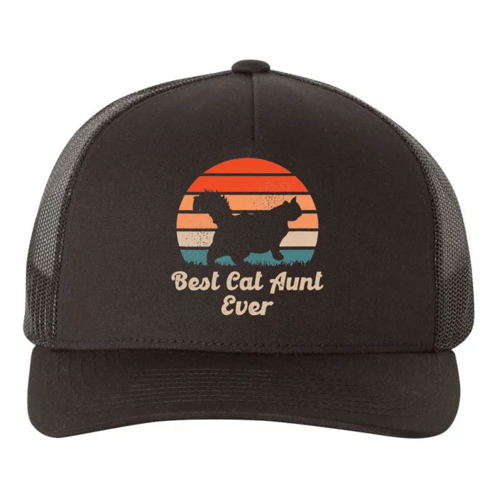 Best Cat Aunt Ever Auntie and Cats Yupoong Adult 5-Panel Trucker Hat