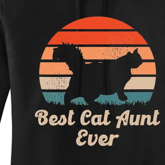 Best Cat Aunt Ever Auntie and Cats Women's Pullover Hoodie