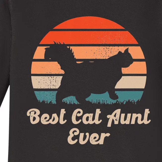 Best Cat Aunt Ever Auntie and Cats Baby Long Sleeve Bodysuit