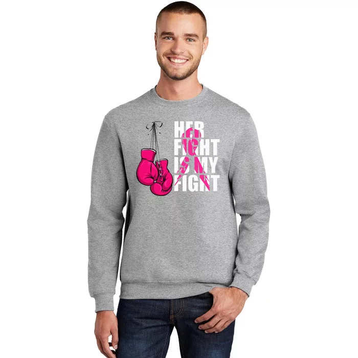 Breast Cancer Awareness Husband Support Squad Tall Sweatshirt