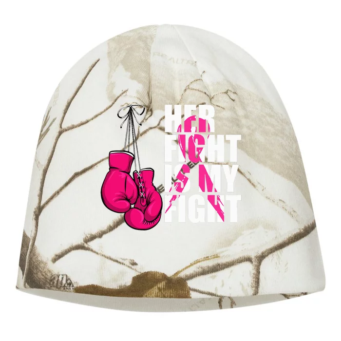 Breast Cancer Awareness Husband Support Squad Kati - Camo Knit Beanie