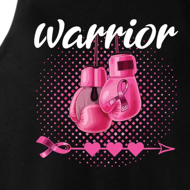 Breast Cancer Awareness Pink Boxing Gloves Warrior Ladies Tri-Blend Wicking Tank