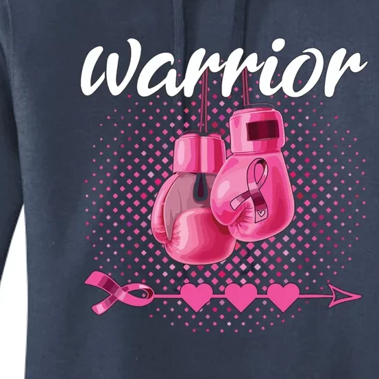 Breast Cancer Awareness Pink Boxing Gloves Warrior Women's Pullover Hoodie