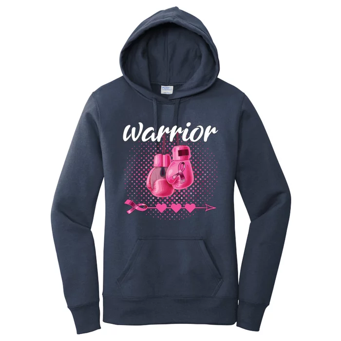 Breast Cancer Awareness Pink Boxing Gloves Warrior Women's Pullover Hoodie