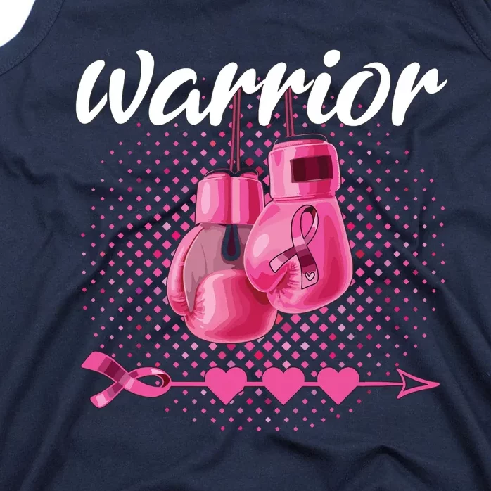 Breast Cancer Awareness Pink Boxing Gloves Warrior Tank Top