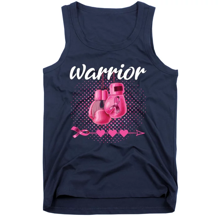 Breast Cancer Awareness Pink Boxing Gloves Warrior Tank Top