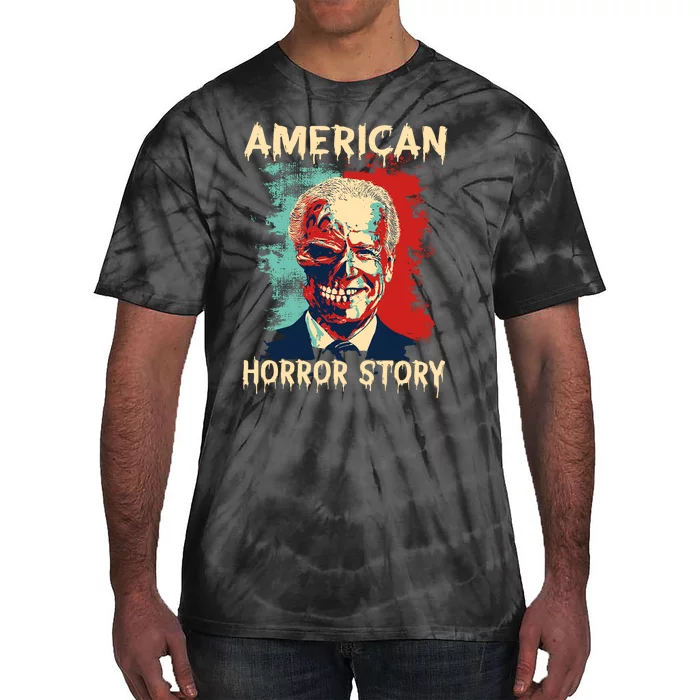 Biden Clown American Horror Story Funny Joe Biden Halloween Tie-Dye T-Shirt